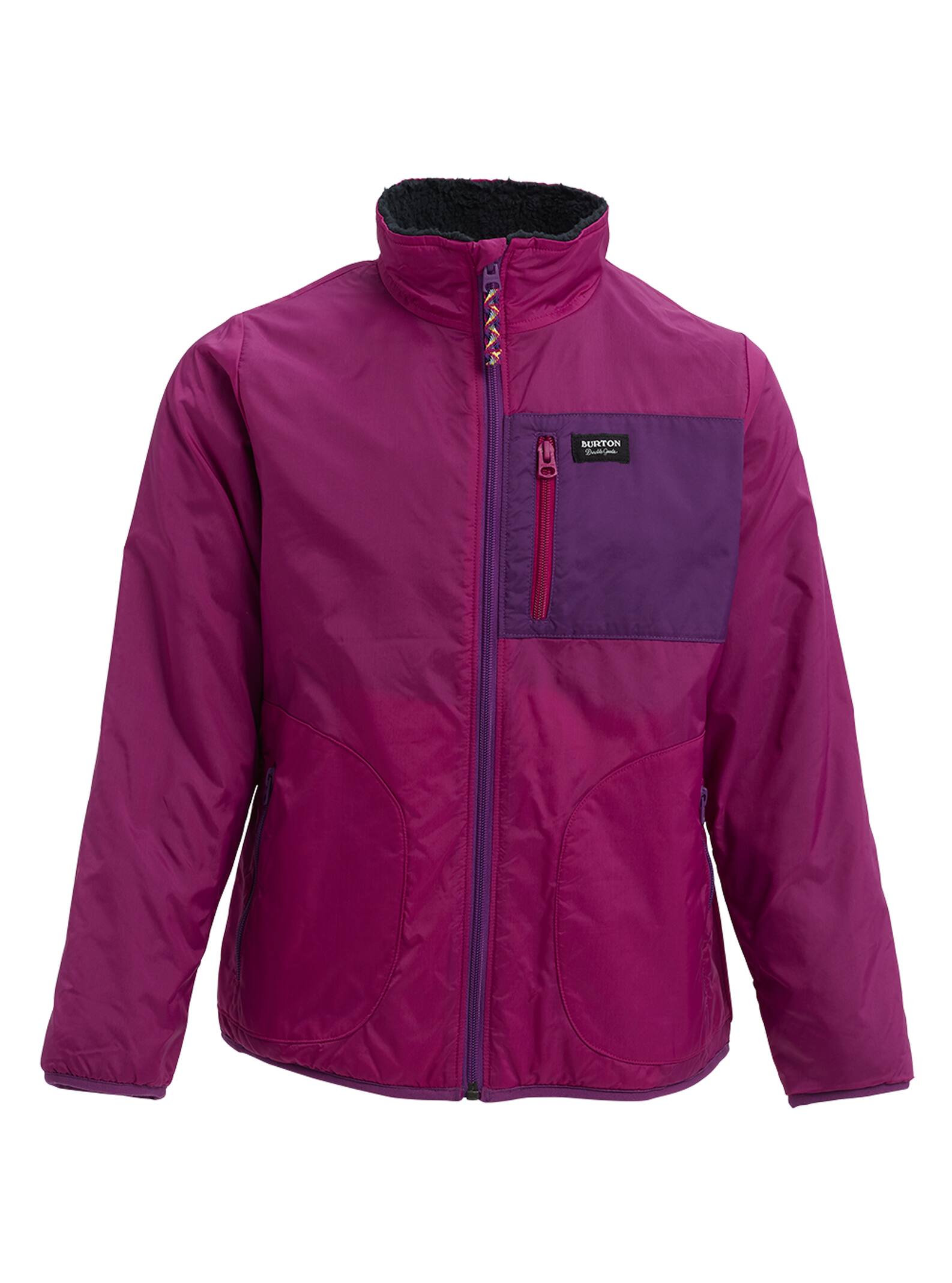 Burton - Veste réversible en polaire Snooktwo enfants, Fuchsia / True Black, L