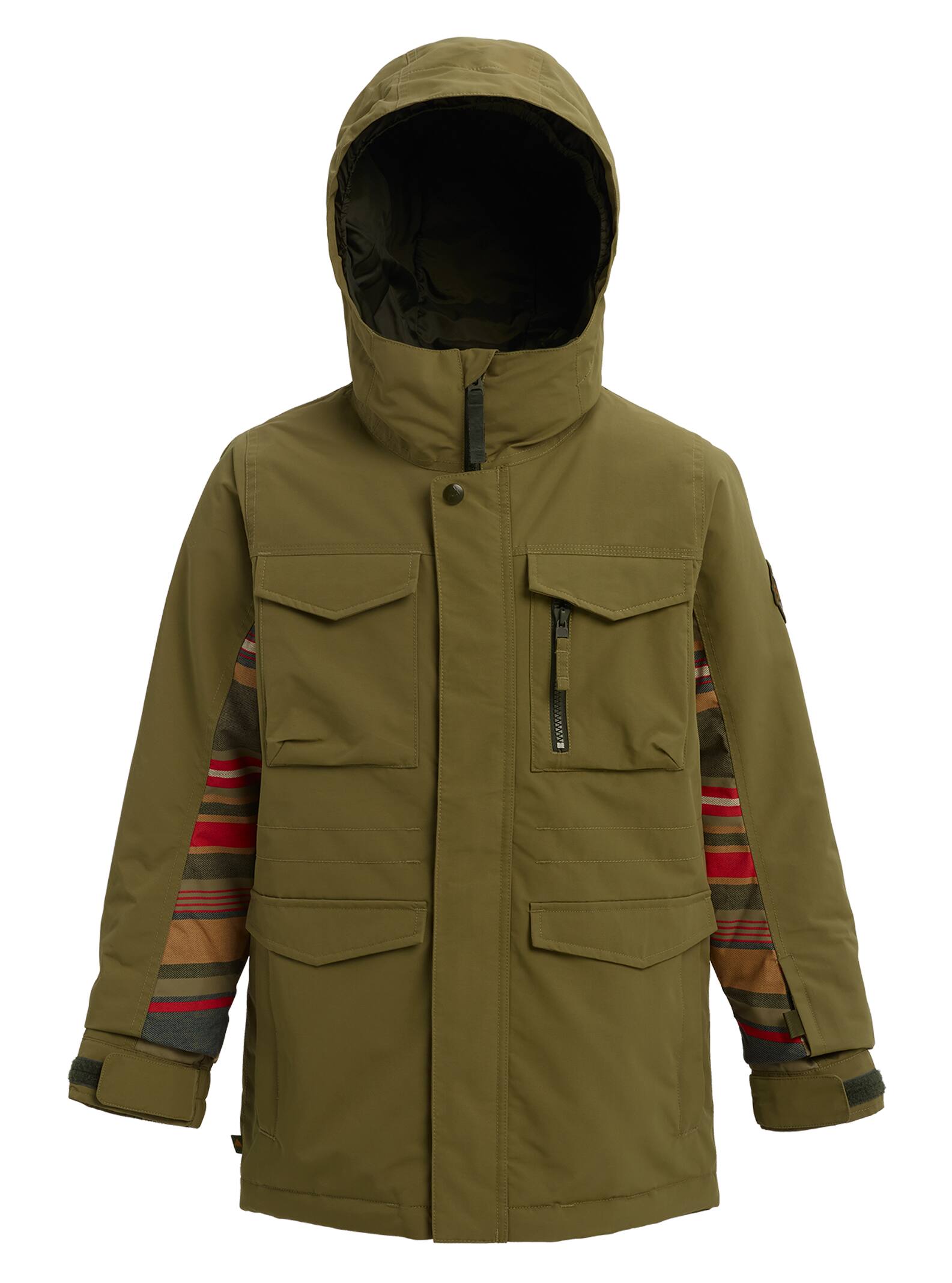Burton - Veste Covert garçon, Martini Olive / Gratz Stripe, XL