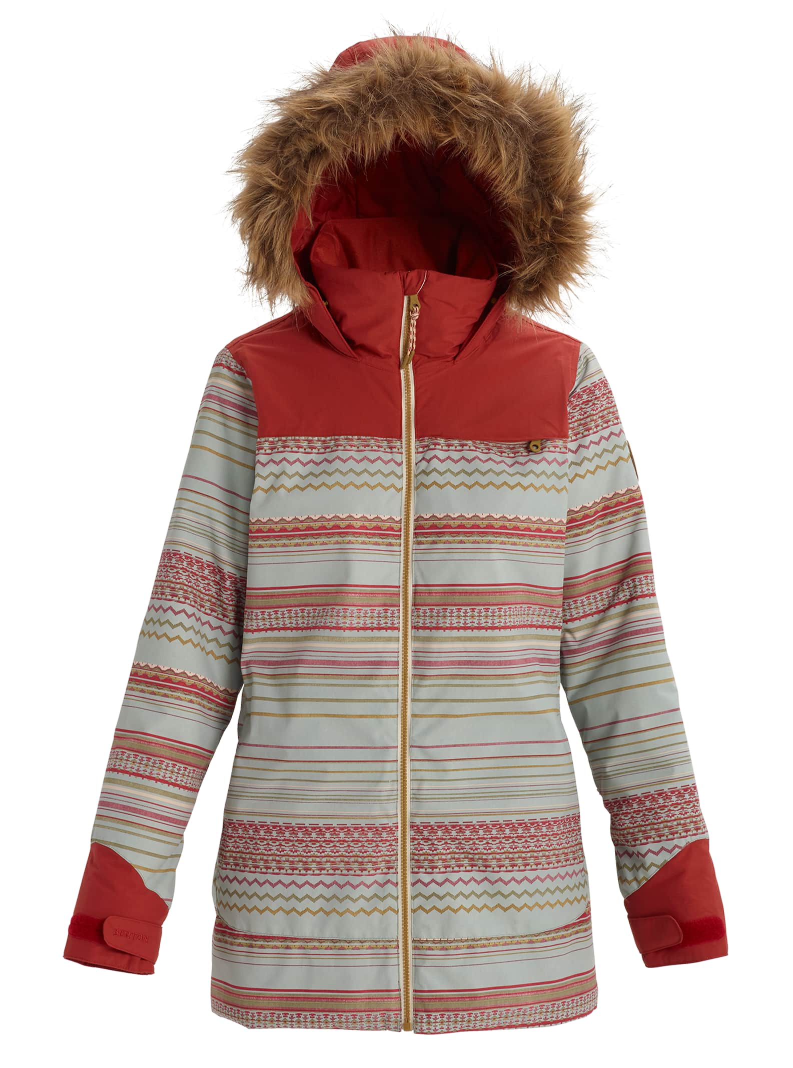 Burton - Veste femme Lelah, Aqua Gray Revel Stripe, L