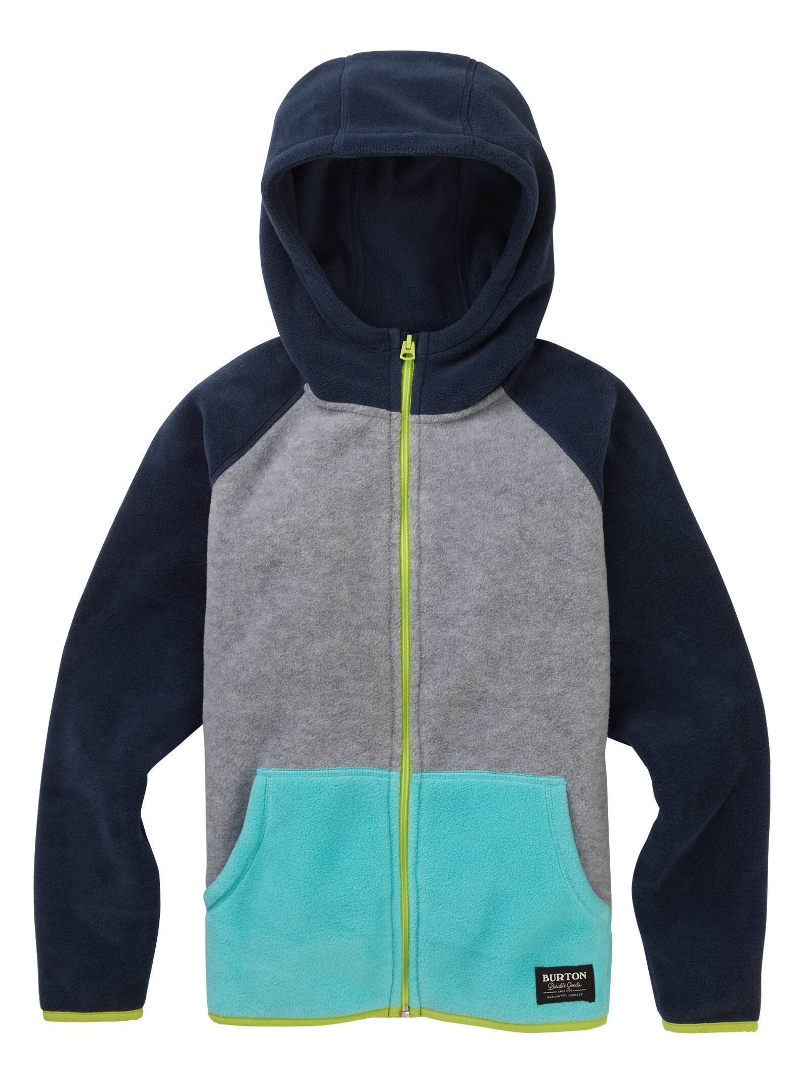 Burton – Polaire zippée Spark enfant, Gray Heather / Dress Blue, M