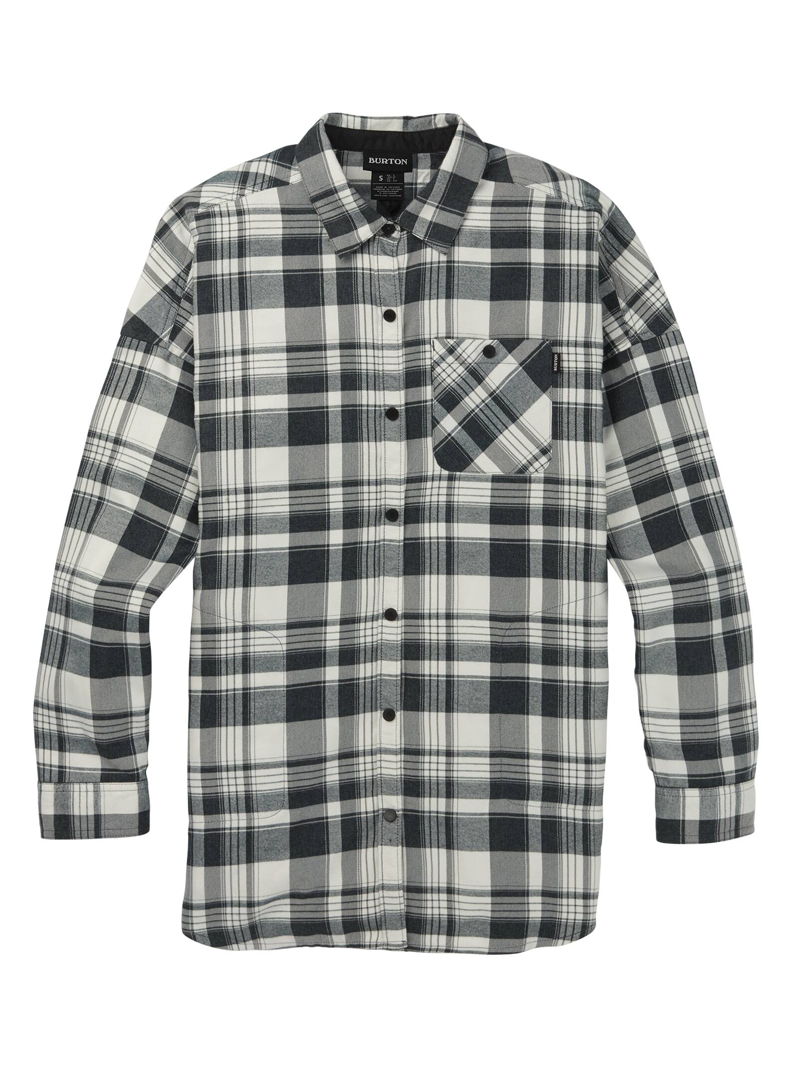 Burton - T-shirt à manches longues en flanelle Teyla femme, True Black Marcy Plaid, L