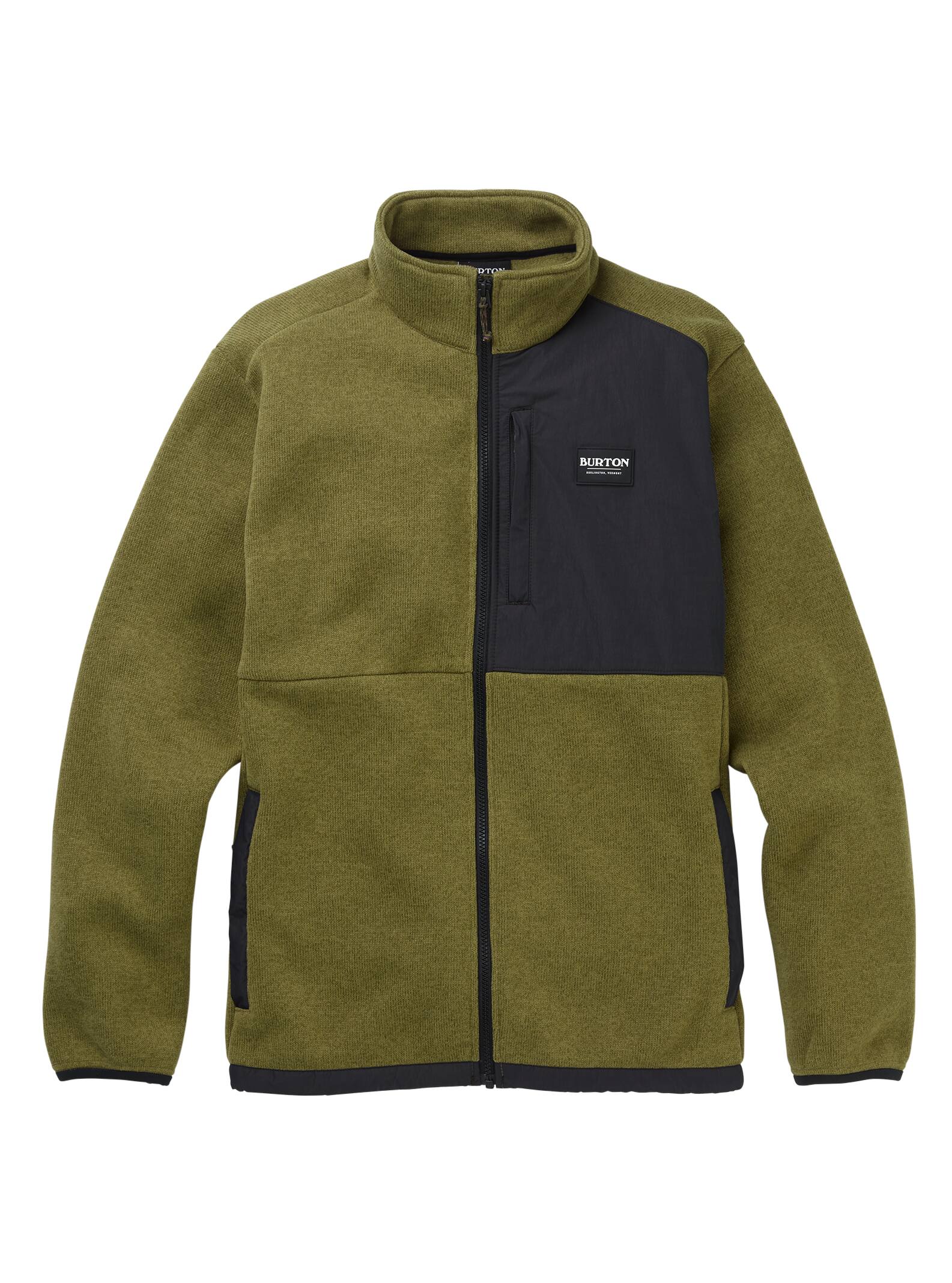 Burton  - Polaire sweat zippée Hayrider homme, Martini Olive / Phantom, S