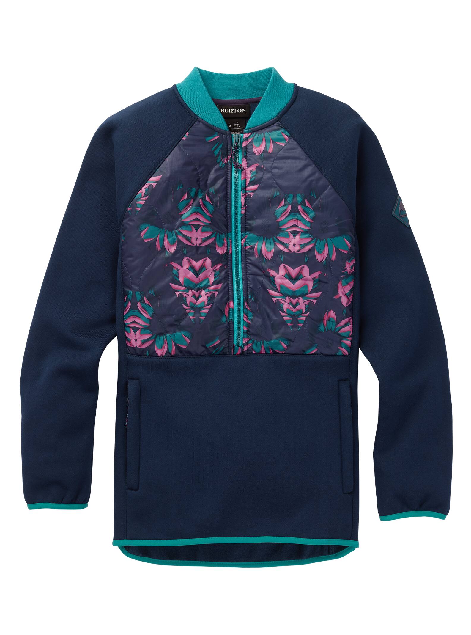 Burton - Anorak en polaire hybride Khalsa femme, Dress Blue Stylus / Dress Blue, L