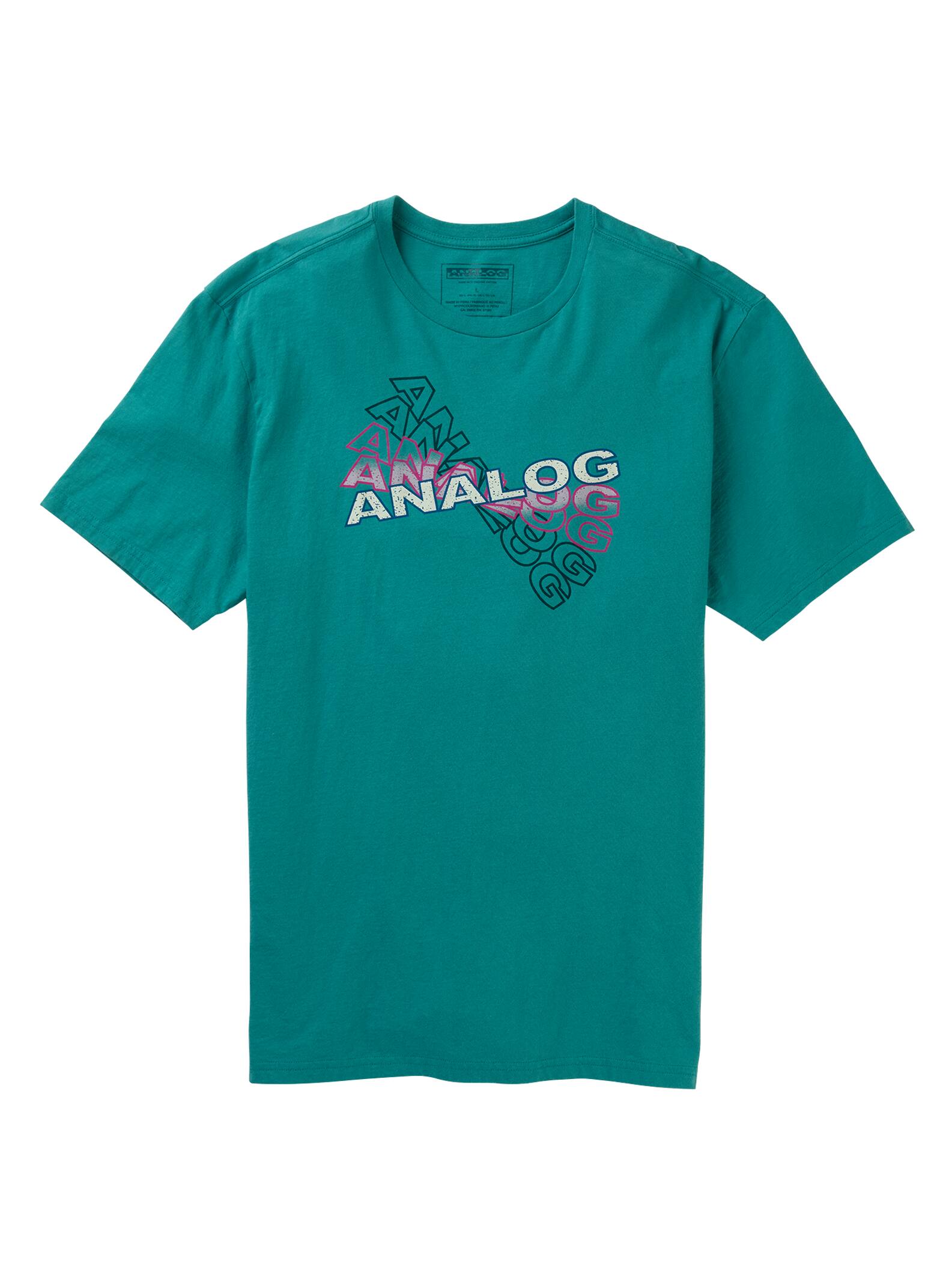 Burton T-shirt Analog Rifter à manches courtes, Green-Blue Slate, L