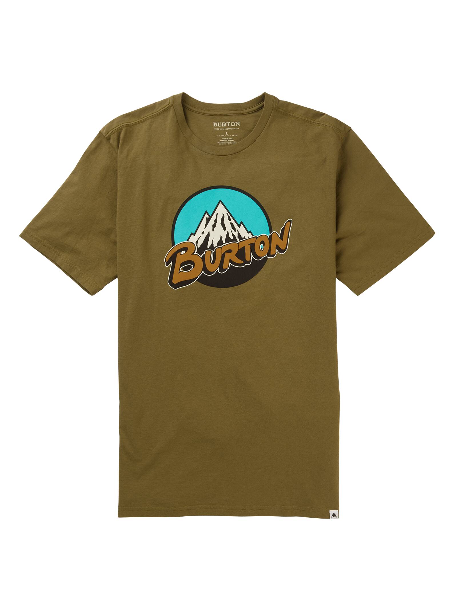 Burton - T-shirt à manches courtes Retro Mountain homme, Martini Olive, L