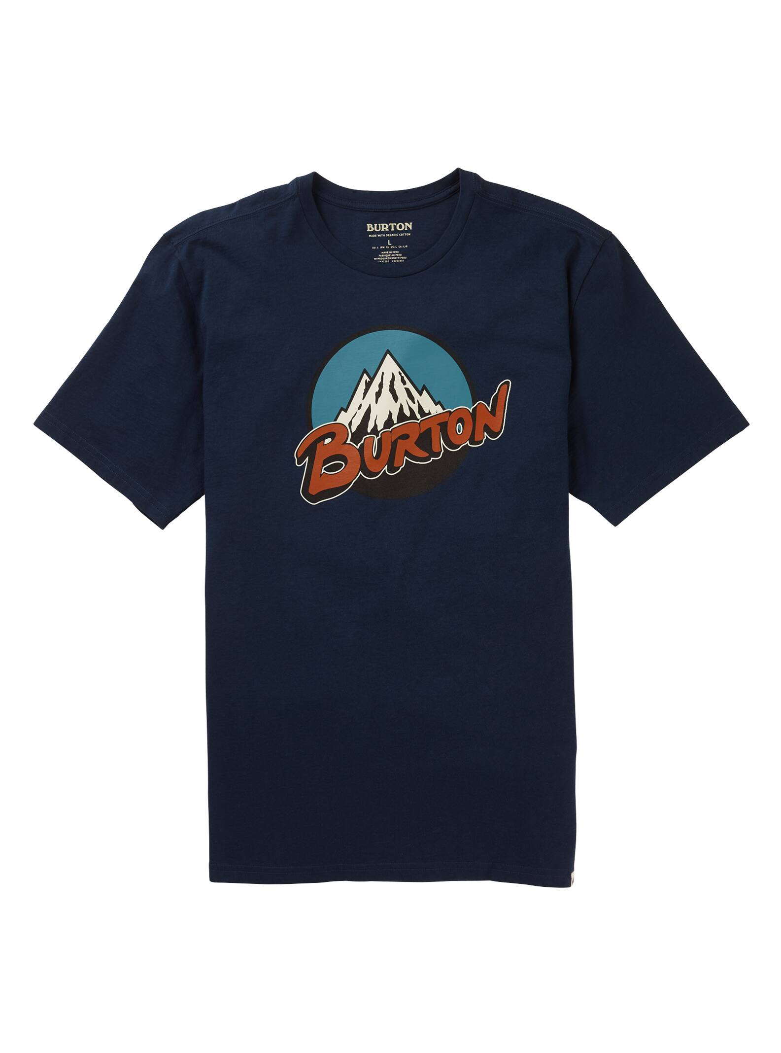 Burton - T-shirt à manches courtes Retro Mountain homme, Dress Blue, M