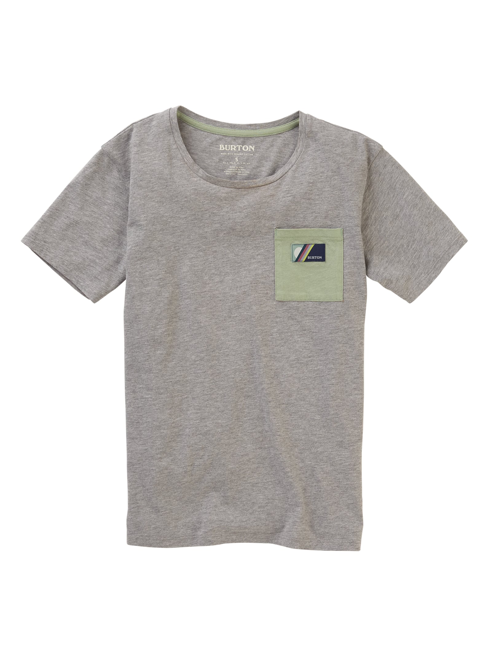 Burton - T-shirt à manches courtes avec poche Bel Mar femme, Gray Heather, M