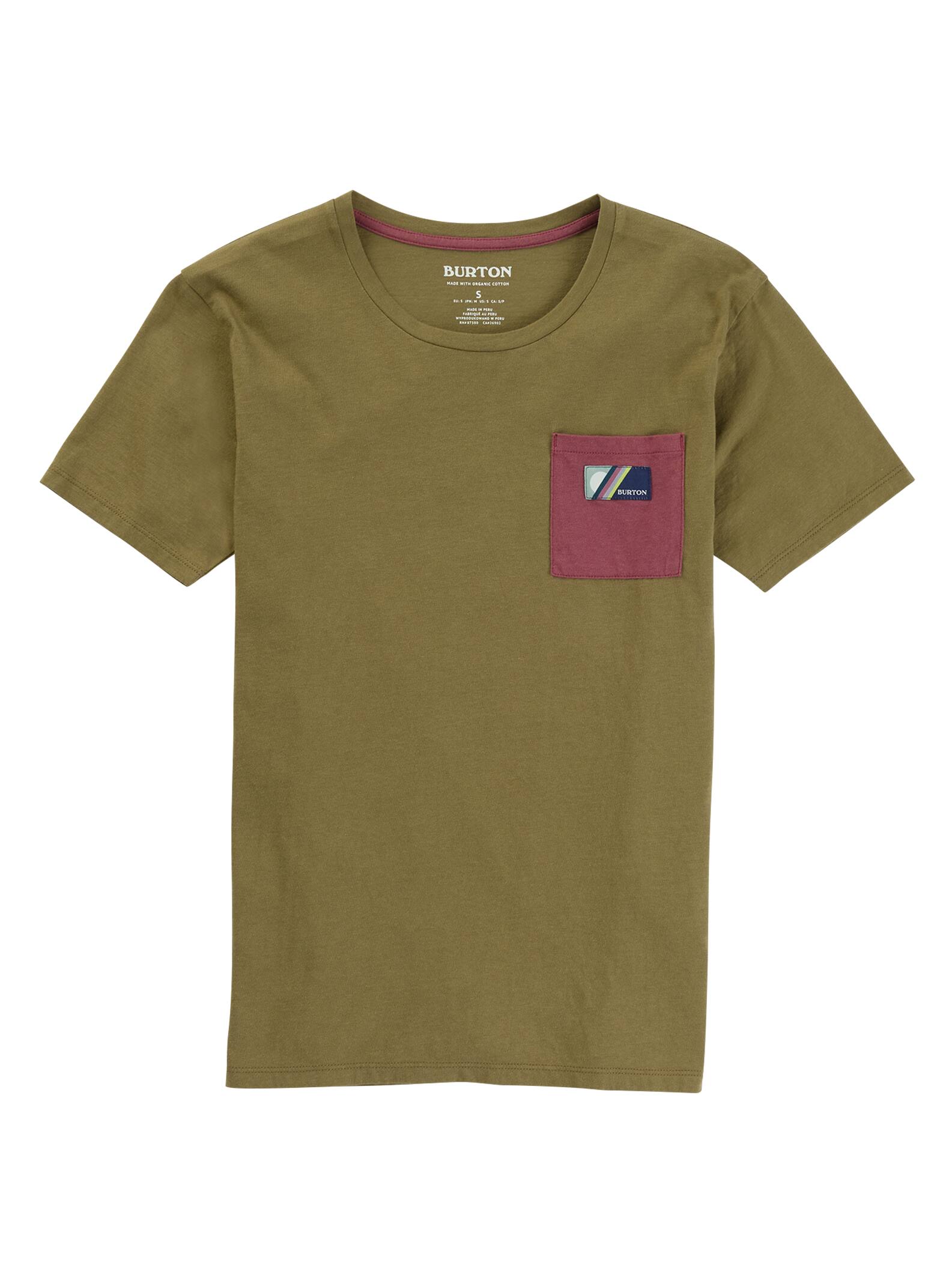 Burton - T-shirt à manches courtes avec poche Bel Mar femme, Martini Olive, S