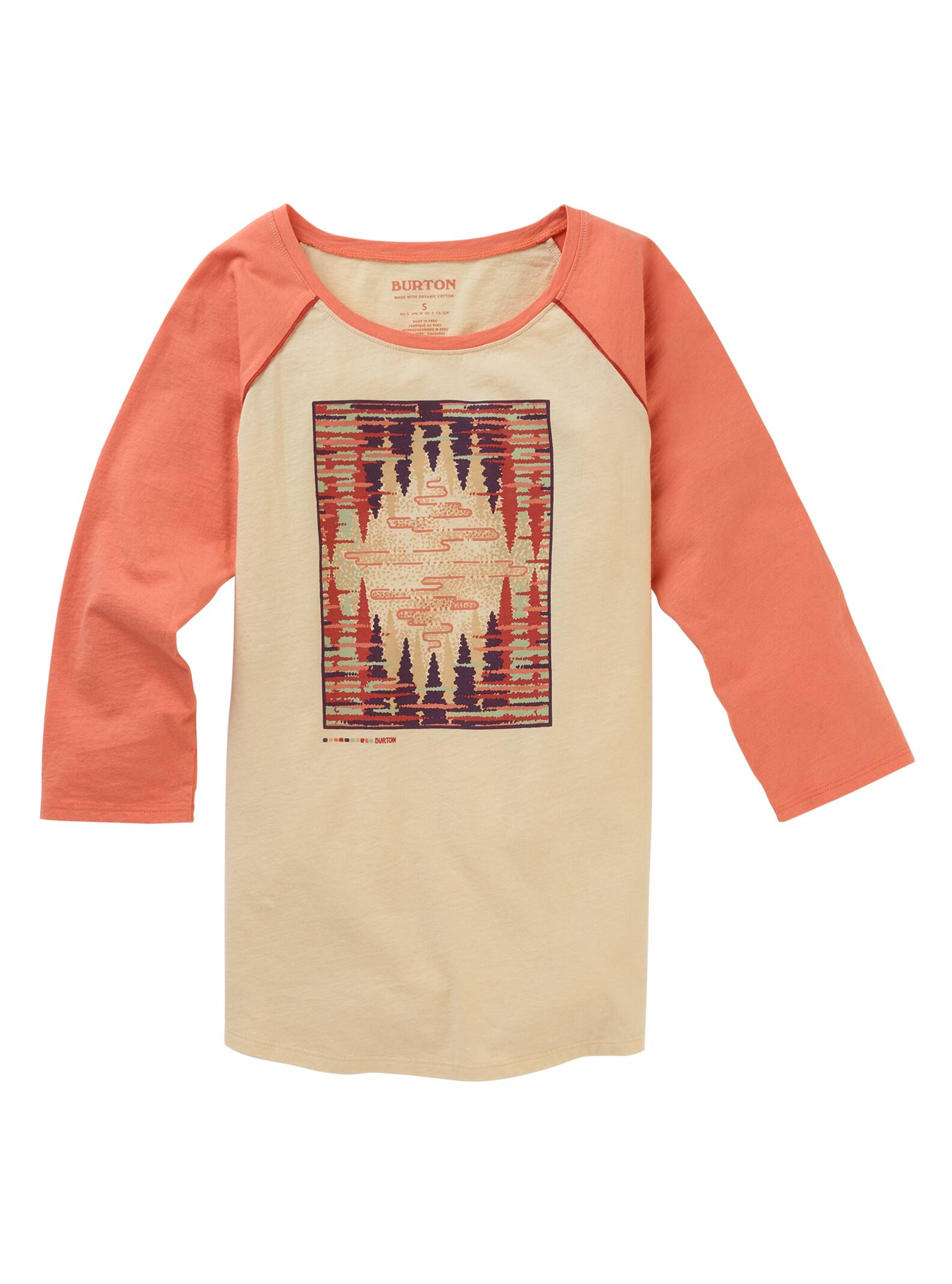 Burton - T-shirt à manches raglan Ashmore femme???????, Cr?me Br?l?e / Crabapple, L