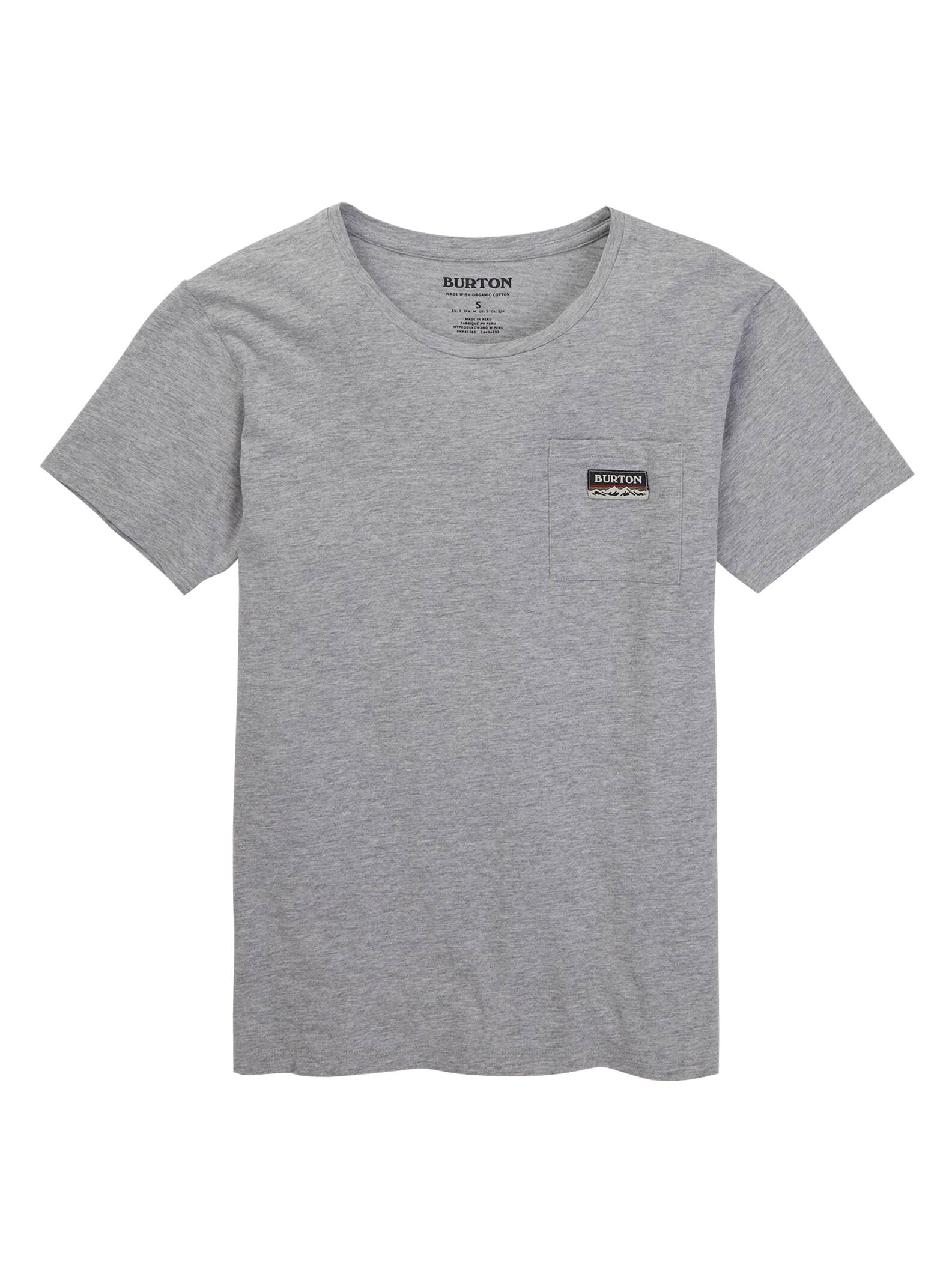 Burton - T-shirt à manches courtes avec poche Classic femme, Gray Heather, L