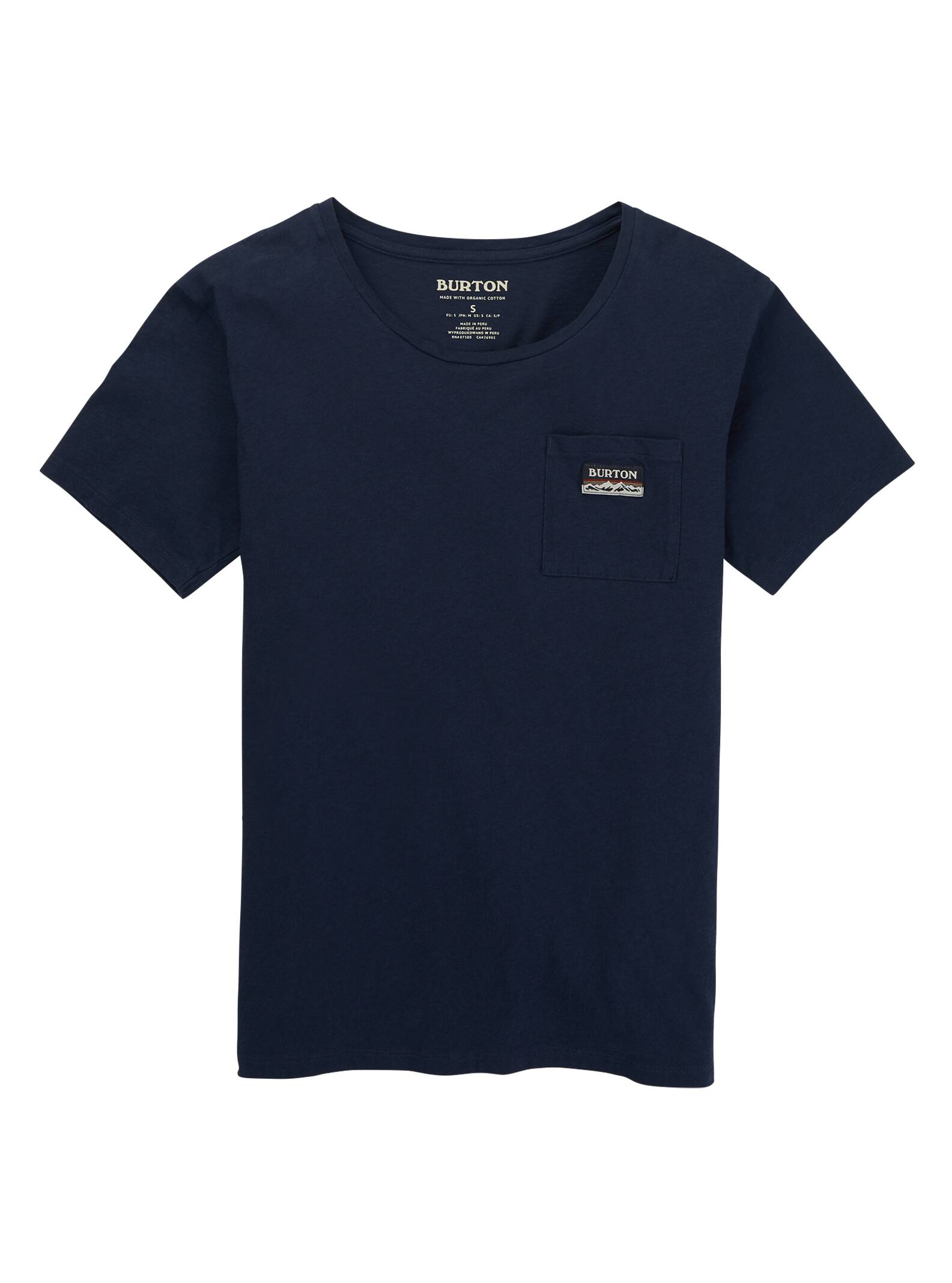 Burton - T-shirt à manches courtes avec poche Classic femme, Dress Blue, L