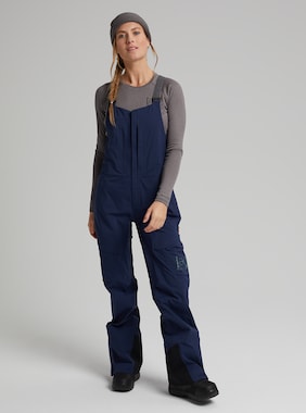 Women's Burton [ak] GORE‑TEX 3L Kimmy Stretch Bib Pant shown in Dress Blue