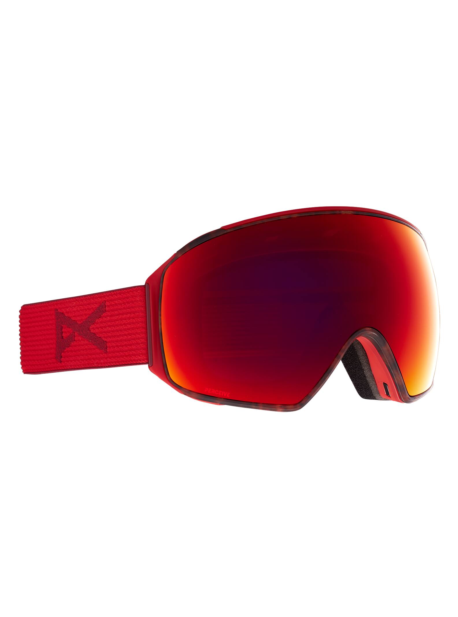 Anon Men's M3 Goggle with Spare Lens, Black   Perceive Sunny Red