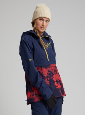 Women's Burton [ak] GORE‑TEX 3L Kimmy Anorak shown in Dress Blue / Hibiscus Pink Cloud Marble
