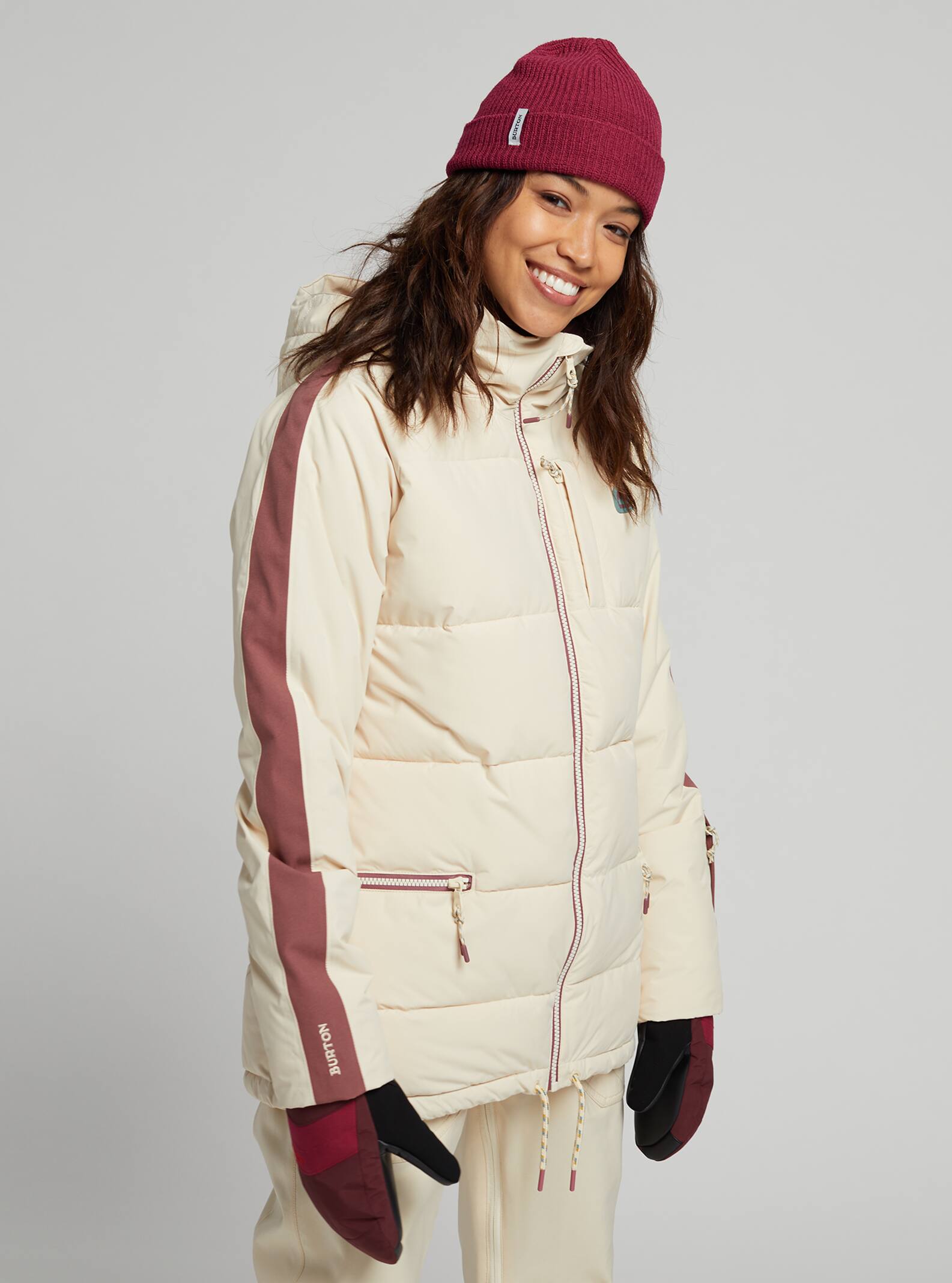 light pink snowboard jacket