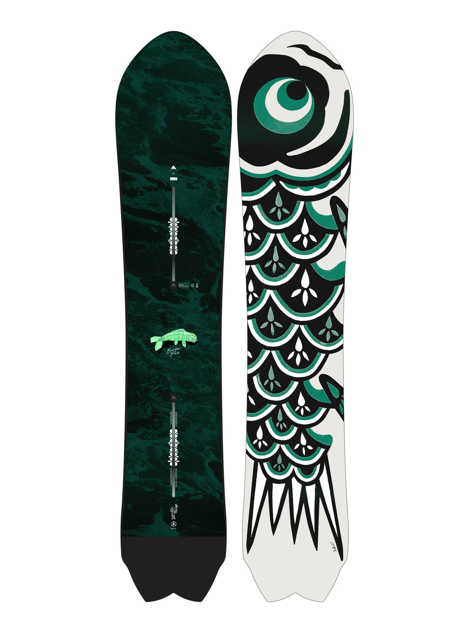 美品】バートン BURTON fish 3D 156cm パウダーボード-