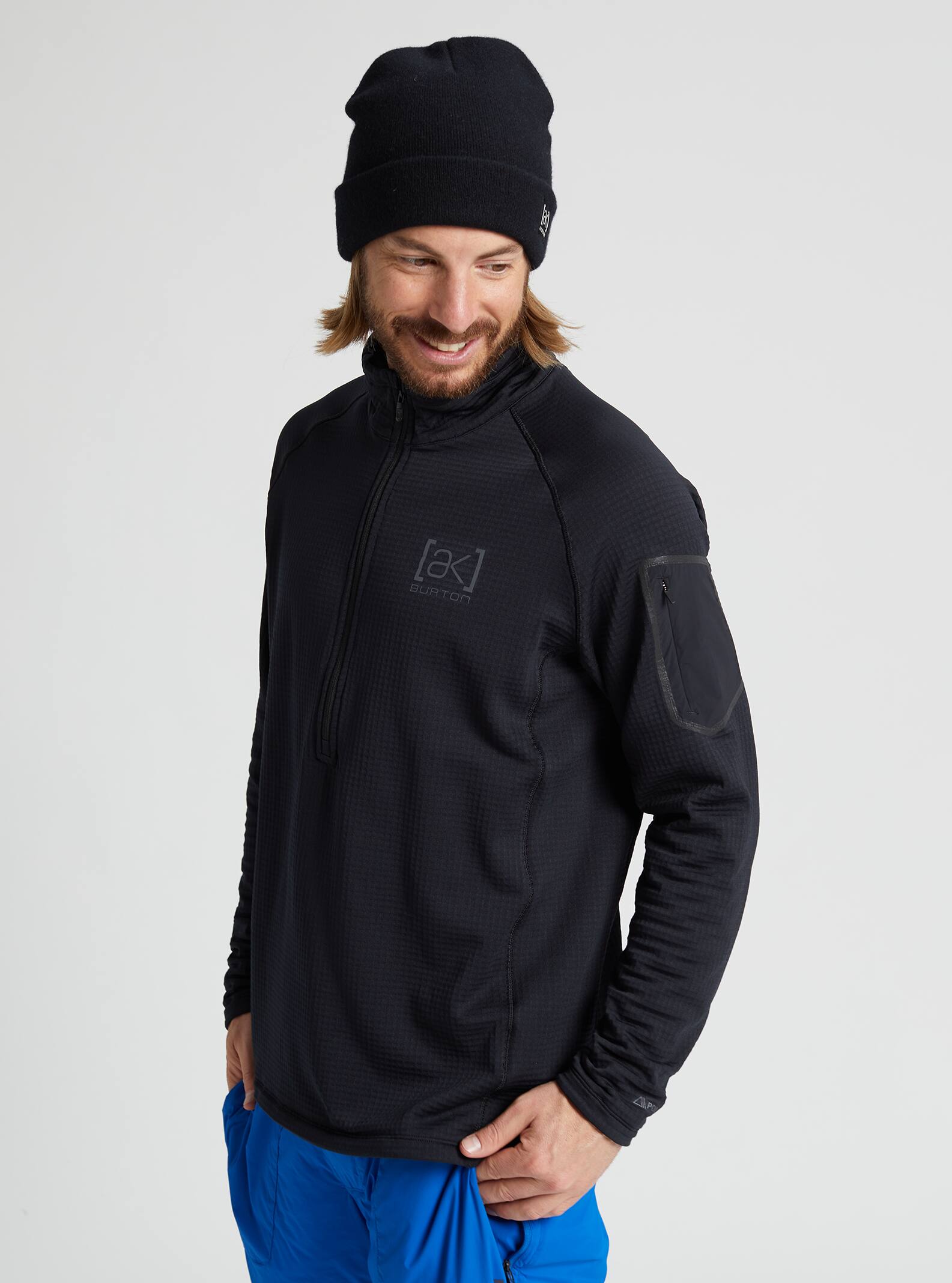 burton ak grid half zip