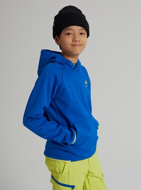 Kids' Burton Crown Weatherproof Pullover Fleece shown in Lapis Blue