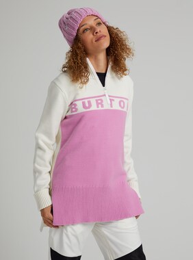 Women's Burton Larosa Sweater shown in Stout White / Orchid