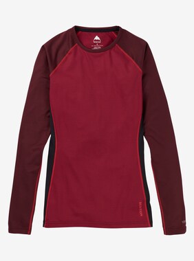 Women's Burton Midweight X Base Layer Crew shown in Port Royal / Spiced Plum