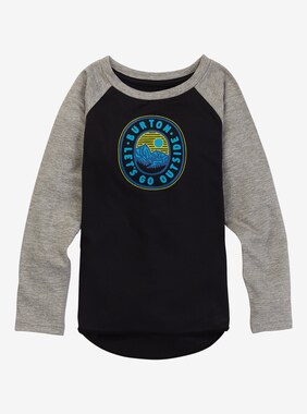 Toddlers' Burton Midweight Base Layer Tech T-Shirt shown in True Black / Gray Heather