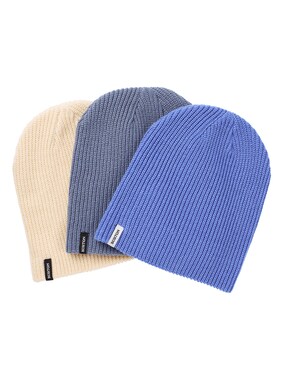 Burton DND Beanie 3-Pack shown in Folkstone Gray / Foxglove Violet / Cr&egrave;me Br&ucirc;l&eacute;e