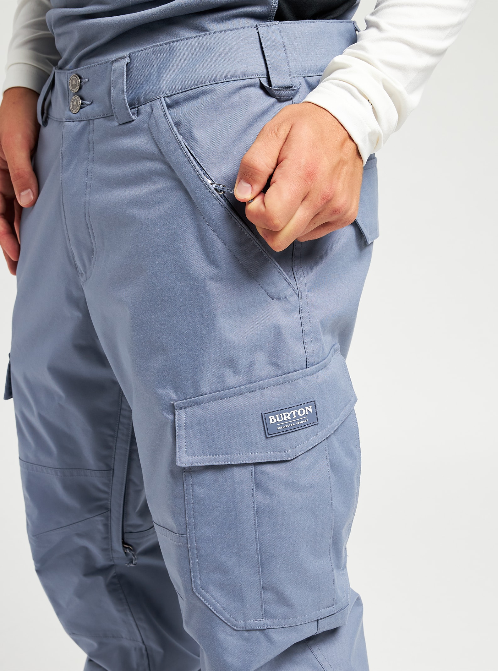 Burton Cargo Pantalon de Snowboard, Hombre, Dress Blue, XS