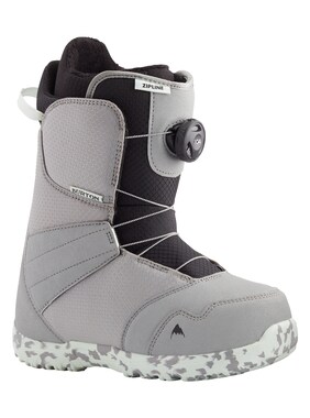 Kids' Burton Zipline BOA&reg; Snowboard Boots shown in Gray / Neo-Mint