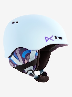 Kids' Anon Burner Helmet shown in Lines Blue