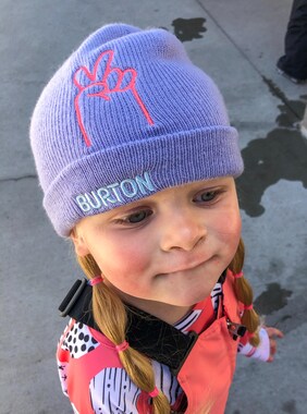 Toddler Burton Beanie shown in Foxglove Violet
