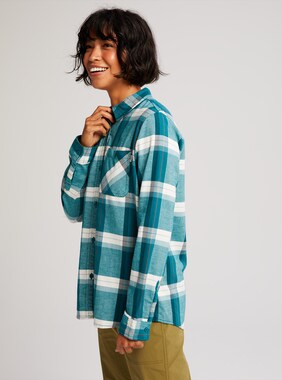 Women's Burton Grace Long Sleeve Flannel shown in Shaded Spruce Sparse Plaid