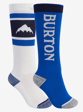 Kids' Burton Weekend Midweight Sock 2-Pack shown in Stout White / Lapis Blue