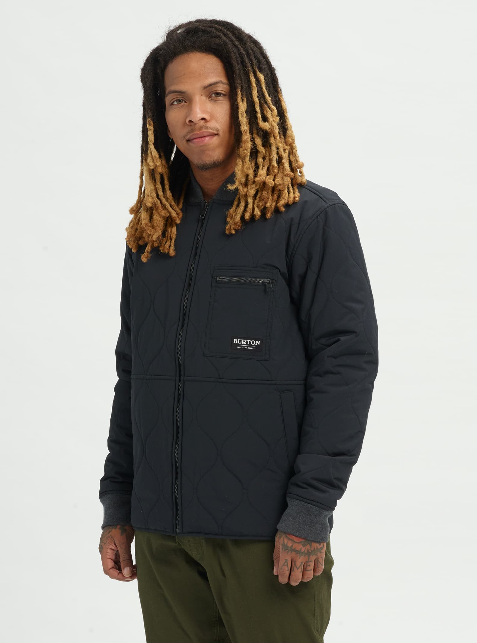 burton black bomber jacket