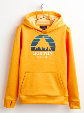 Kids' Burton Oak Pullover Hoodie shown in Cadmium Yellow Heather