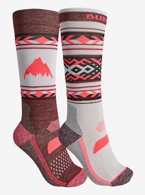 Women's Burton Performance Lightweight Sock 2-Pack shown in Stout White / Mulled Berry