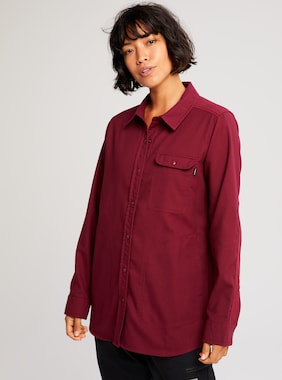 Women's Burton Stretch Grace Performance Flannel shown in Mulled Berry