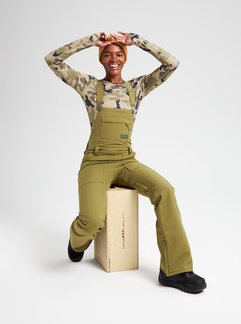 womens short snow bibs