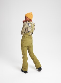 Burton Bib pants 　カーキオリーブ　レディース Women's Burton Avalon 2L Stretch Bib Pants (Short) | Burton.com
