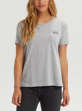 Women's Burton Classic Short Sleeve Pocket T-Shirt shown in Gray Heather