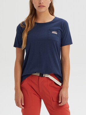 Women's Burton Classic Short Sleeve Pocket T-Shirt shown in Dress Blue