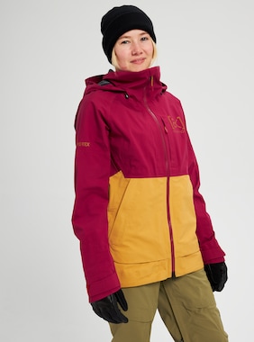 Women's Burton [ak] Kimmy GORE-TEX 3L Stretch Jacket shown in Spiced Plum / Wood Thrush