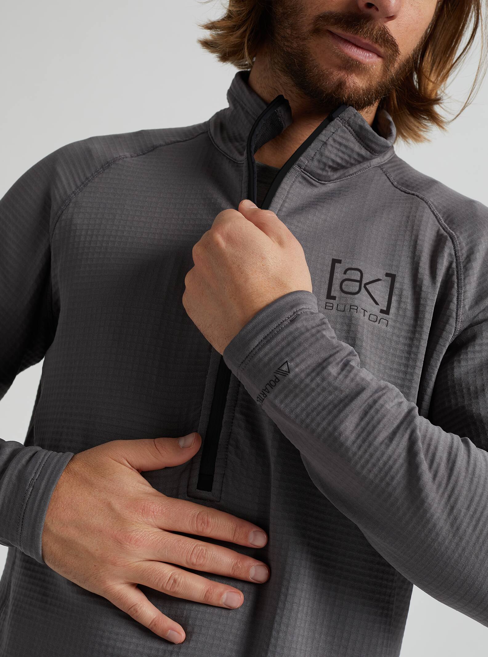 burton ak grid half zip