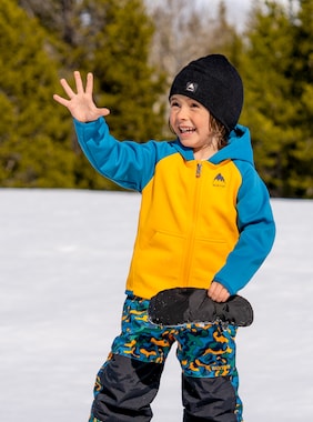 Toddlers' Burton Crown Weatherproof Full-Zip Fleece shown in Celestial Blue / Cadmium Yellow