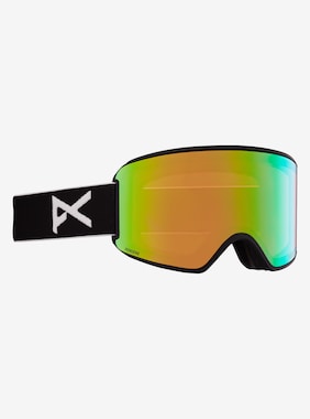 Anon WM3 Goggles + Bonus Lens + MFI® Face Mask - Low Bridge Fit shown in Frame: Black, Lens: Perceive Variable Green (22% / S2), Spare Lens: Perceive Cloudy Pink (53% / S1)