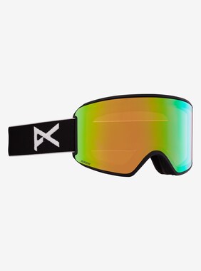 Anon WM3 Goggles + Bonus Lens + MFI® Face Mask shown in Frame: Black, Lens: Perceive Variable Green (22% / S2), Spare Lens: Perceive Cloudy Pink (53% / S1)