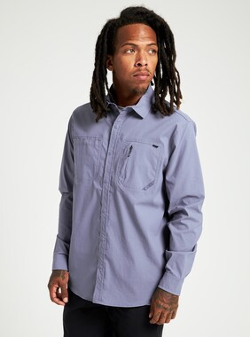 Men's Burton Multipath Utility Long Sleeve Shirt shown in Folkstone Gray