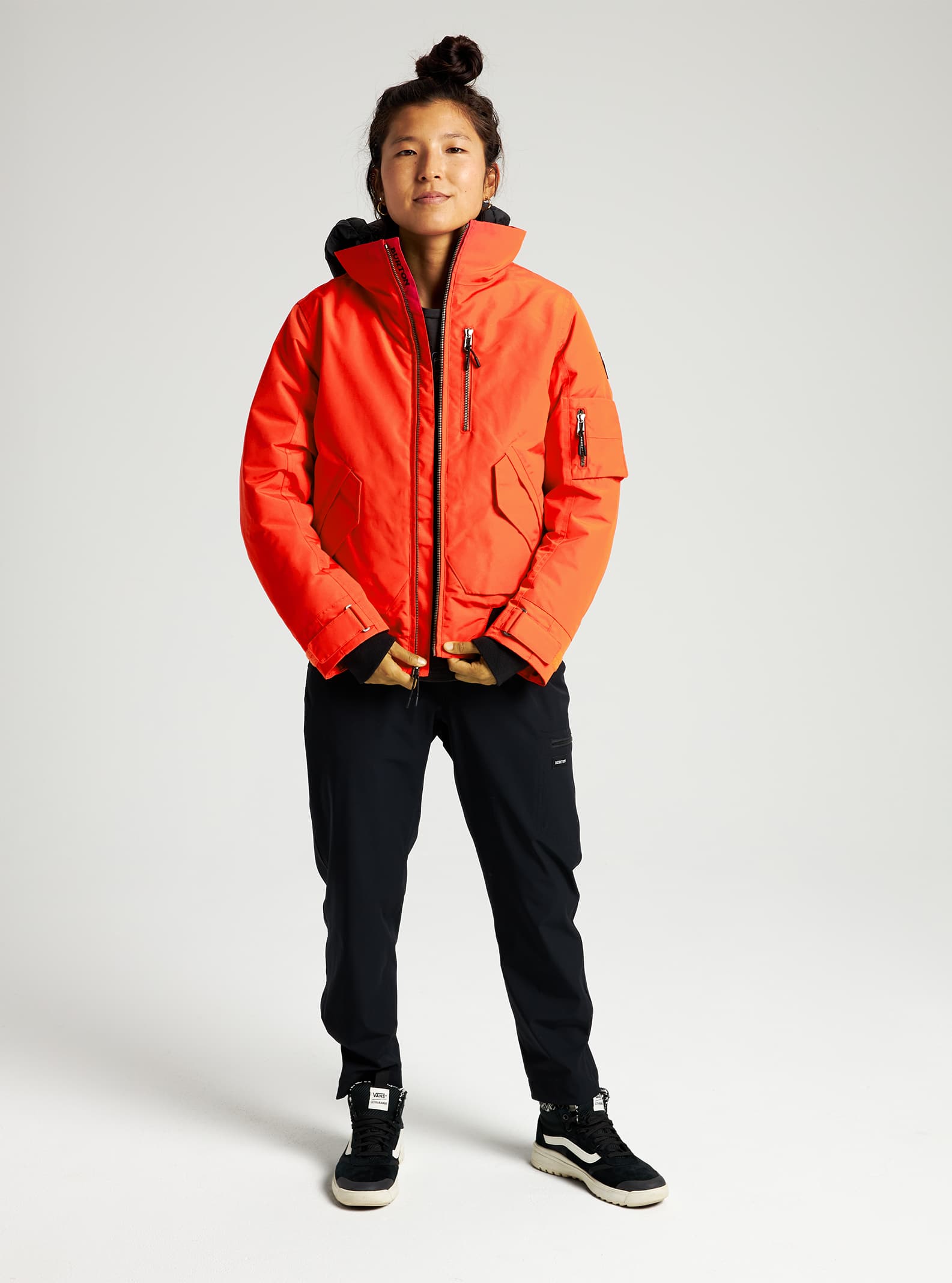 burton black bomber jacket