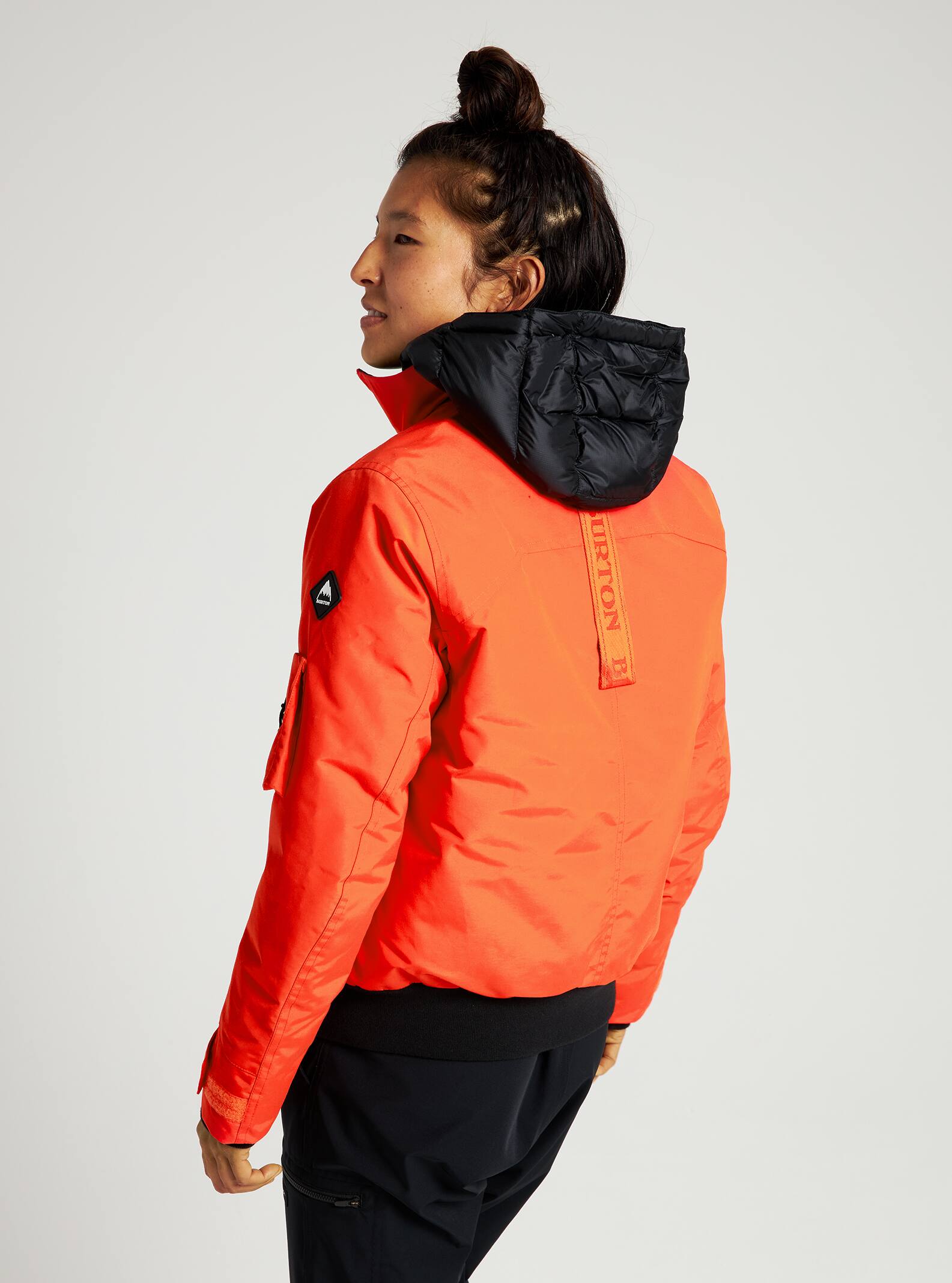 burton black bomber jacket