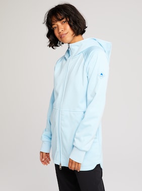 Women's Burton Minxy Full-Zip Fleece shown in Crystal Blue Heather