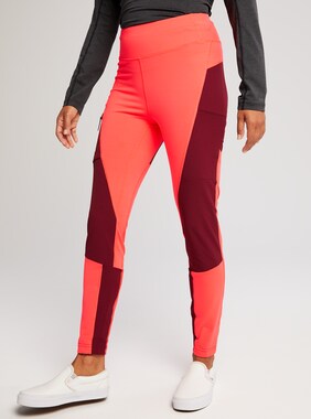 Women's Burton Multipath Utility Leggings shown in Potent Pink / Mulled Berry